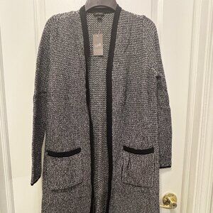 JJill Black/White Multi Duster - NEW WITH TAGS - Size S